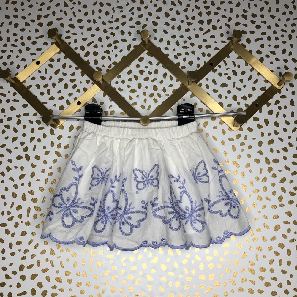 Cat and Jack girls skirt embroidered butterfly 2T
